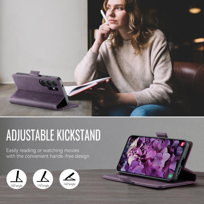 Bild 5, CASEME Samsung Galaxy S26 Ultra Fodral RFID Läder Lila