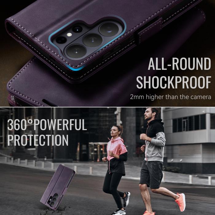 Bild 6, CASEME Samsung Galaxy S26 Ultra Fodral RFID Läder Lila