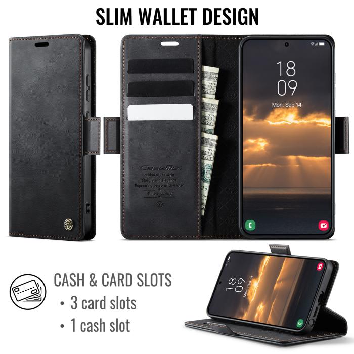 Bild 2, CASEME Samsung Galaxy S26 Ultra Fodral RFID Läder Svart