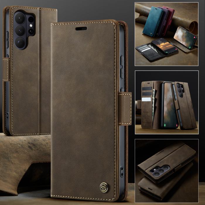 Bild 4, CASEME Samsung Galaxy S26 Ultra Fodral RFID Läder Brun