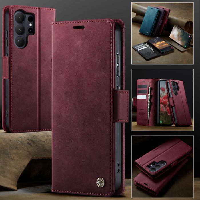 Bild 4, CASEME Samsung Galaxy S26 Ultra Fodral RFID Läder Röd