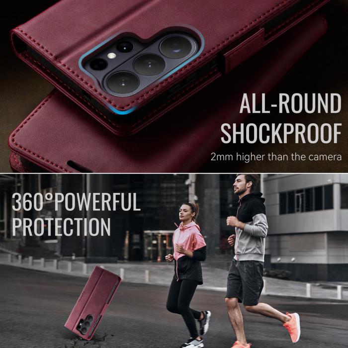 Bild 6, CASEME Samsung Galaxy S26 Ultra Fodral RFID Läder Röd