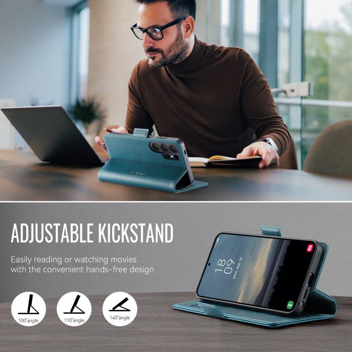 Bild 5, CASEME Samsung Galaxy S26 Ultra Fodral RFID Läder Grön