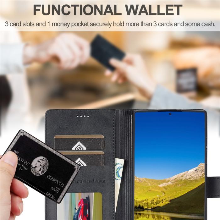 Bild 6, LC.IMEEKE Samsung Galaxy S26 Ultra Fodral Läder Svart