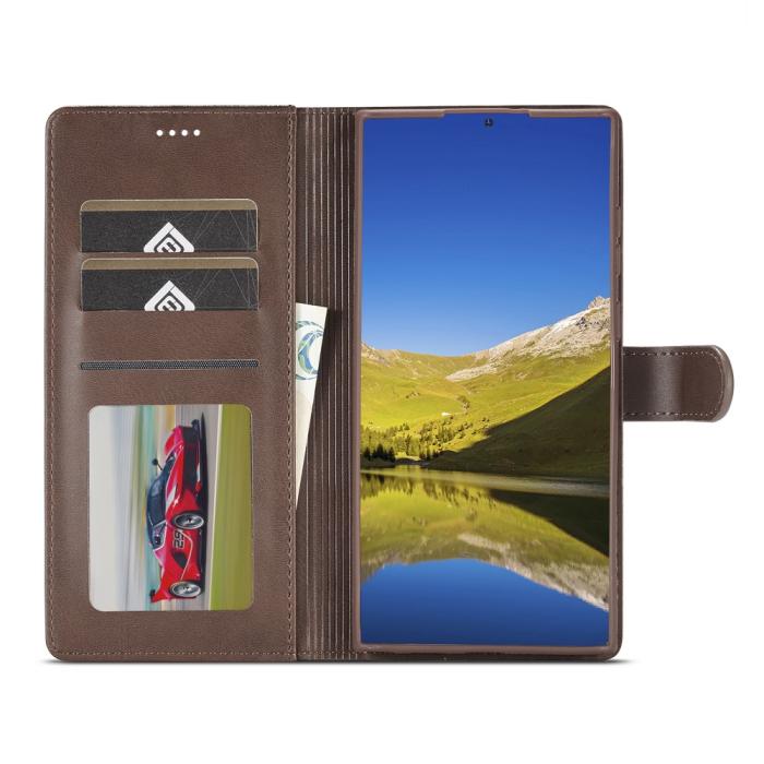 Bild 2, LC.IMEEKE Samsung Galaxy S26 Ultra Fodral Läder Brun