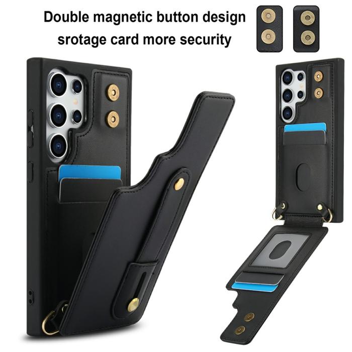 Bild 4, Samsung Galaxy S26 Ultra Skal Multifunktionellt Läder Svart