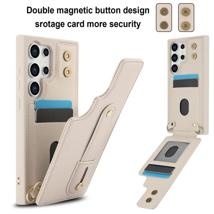 Bild 4, Samsung Galaxy S26 Ultra Skal Multifunktionellt Läder Beige