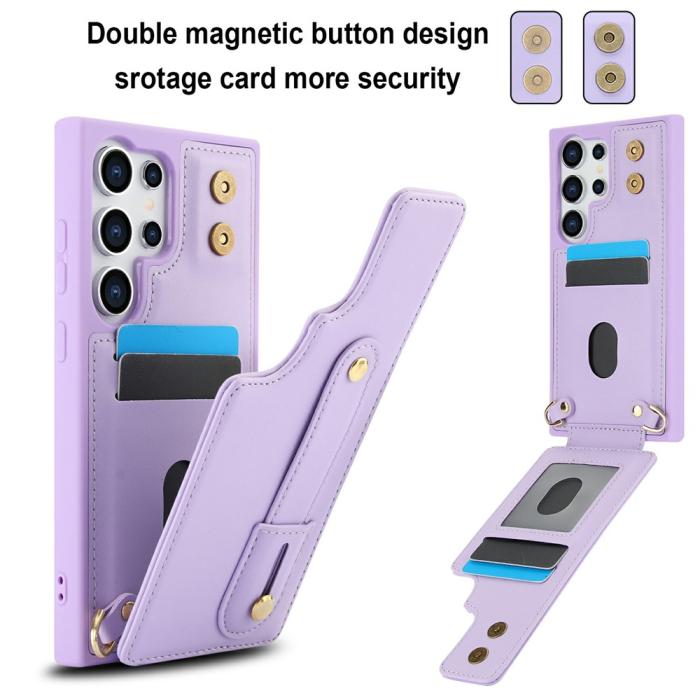 Bild 4, Samsung Galaxy S26 Ultra Skal Multifunktionellt Läder Lila
