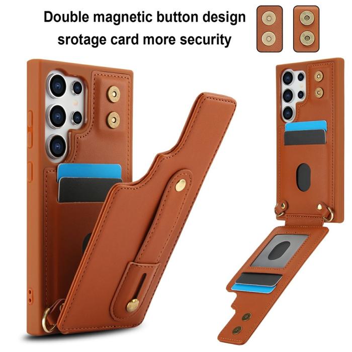 Bild 4, Samsung Galaxy S26 Ultra Skal Multifunktionellt Läder Brun