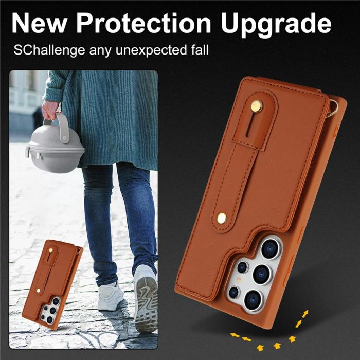 Bild 6, Samsung Galaxy S26 Ultra Skal Multifunktionellt Läder Brun