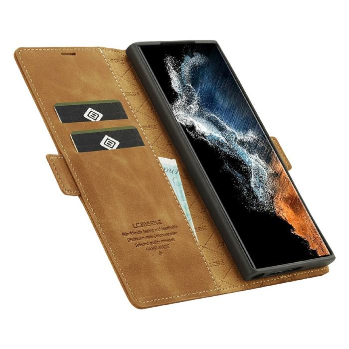 Bild 2, LC.IMEEKE Samsung Galaxy S26 Ultra Fodral Läder Brun