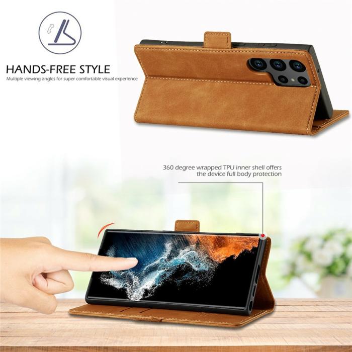 Bild 5, LC.IMEEKE Samsung Galaxy S26 Ultra Fodral Läder Brun