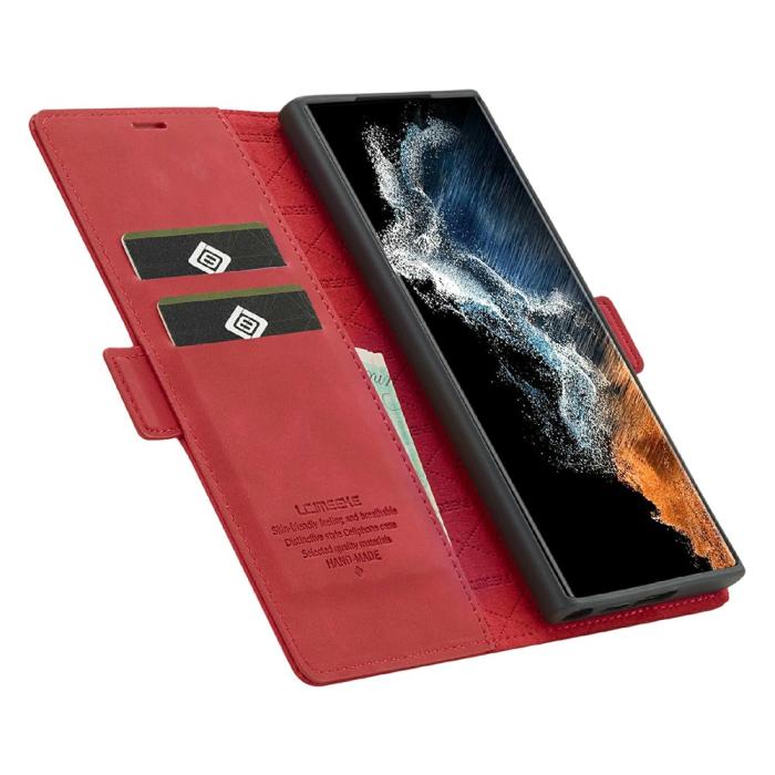 Bild 2, LC.IMEEKE Samsung Galaxy S26 Ultra Fodral Läder Röd
