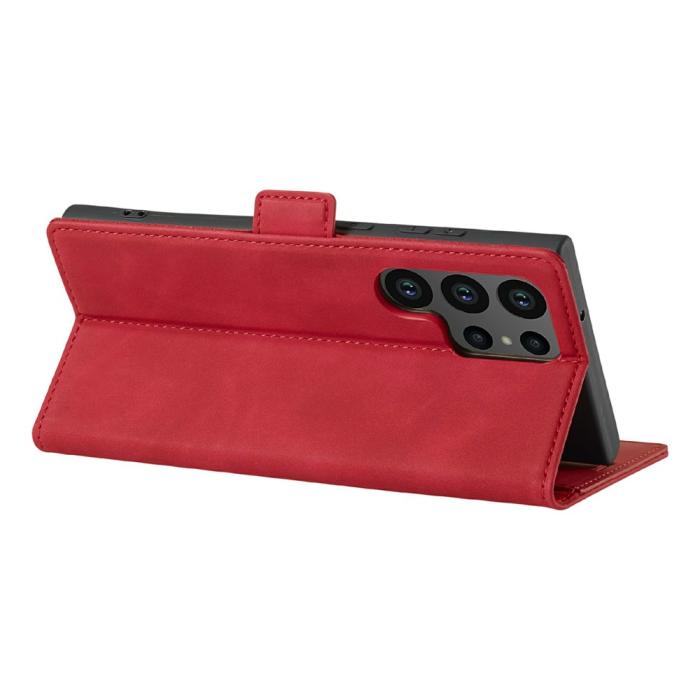Bild 4, LC.IMEEKE Samsung Galaxy S26 Ultra Fodral Läder Röd