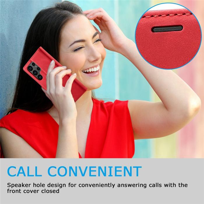 Bild 6, LC.IMEEKE Samsung Galaxy S26 Ultra Fodral Läder Röd