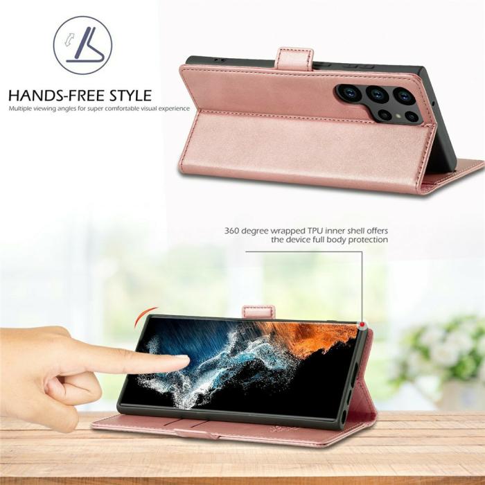 Bild 5, LC.IMEEKE Samsung Galaxy S26 Ultra Fodral Läder Roséguld