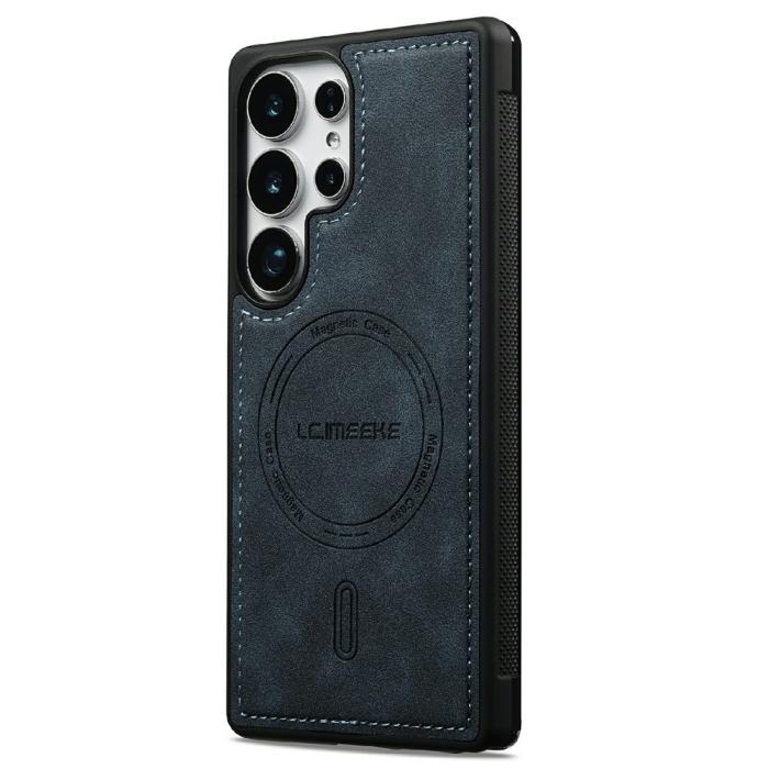Bild 2, LC.IMEEKE Samsung Galaxy S26 Ultra Skal MagSafe Läder Blå