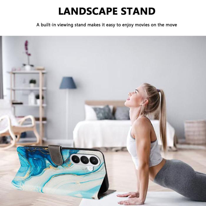 Bild 3, Samsung Galaxy S26 / S26 Pro Fodral Med Tryck Blå Marmor