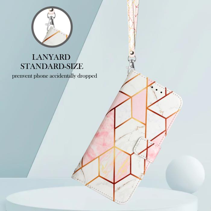 Bild 4, Samsung Galaxy S26 / S26 Pro Fodral Marmor Rosa / Vit