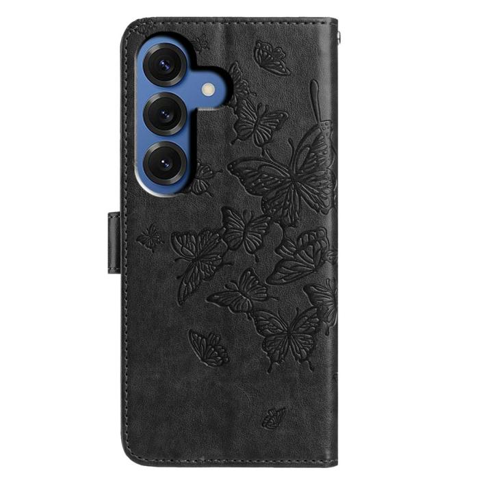 Bild 5, Samsung Galaxy S26 / S26 Pro Fodral Fjäril Tryck Svart