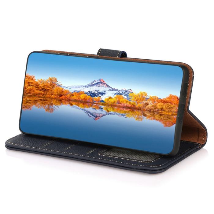 Bild 3, KHAZNEH Galaxy S26 / S26 Pro Fodral Äkta Läder Blå