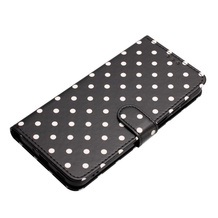 Bild 6, Samsung Galaxy S26 Pro Fodral Polka Dot Läder Svart/Vit