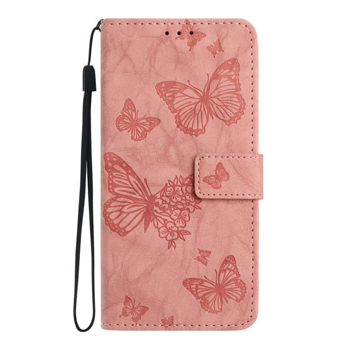 Bild 5, Samsung Galaxy S26 / S26 Pro Fodral Fjäril Tryck Rosa