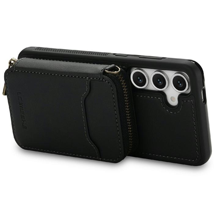 Bild 2, LC.IMEEKE Galaxy S26 / S26 Pro Skal Avtagbar Korthållare Svart