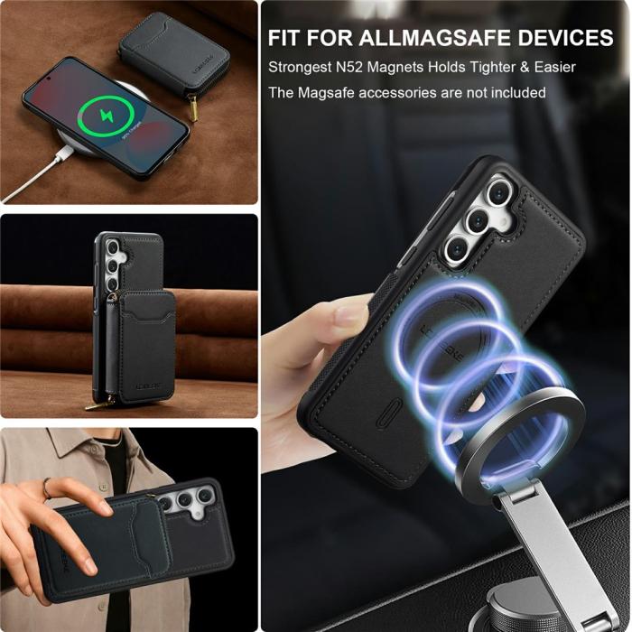 Bild 5, LC.IMEEKE Galaxy S26 / S26 Pro Skal Avtagbar Korthållare Svart