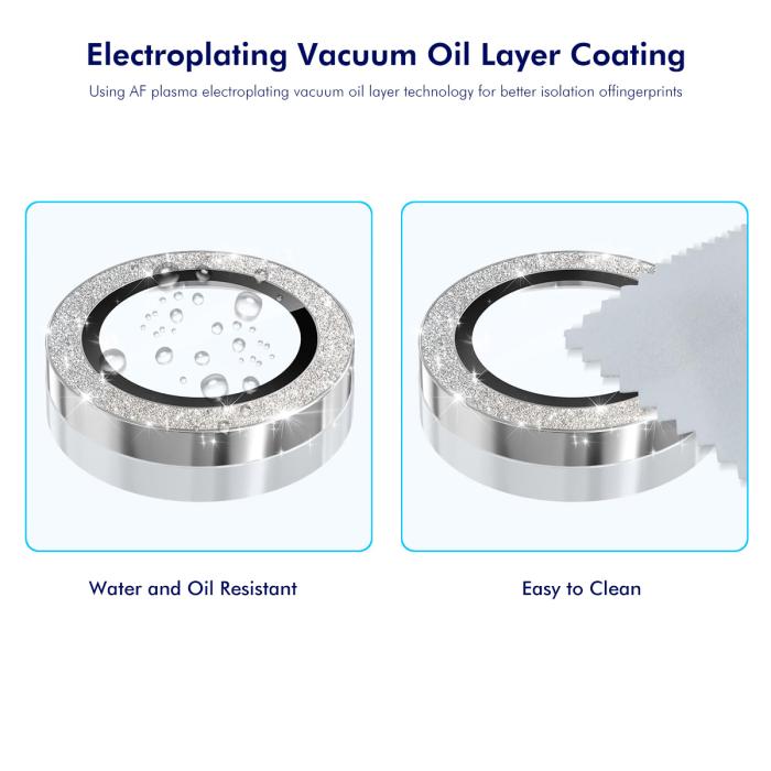 Bild 4, ENKAY Samsung Galaxy S26 / S26 Pro Linsskydd Glitter Colorful