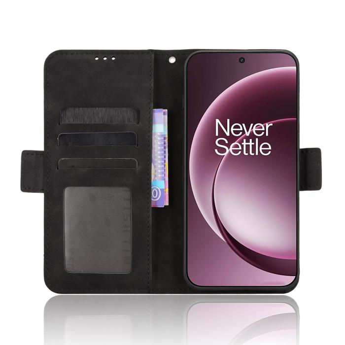 Bild 5, OnePlus 15 Fodral Med Avtagbart Kortfodral Läder Svart