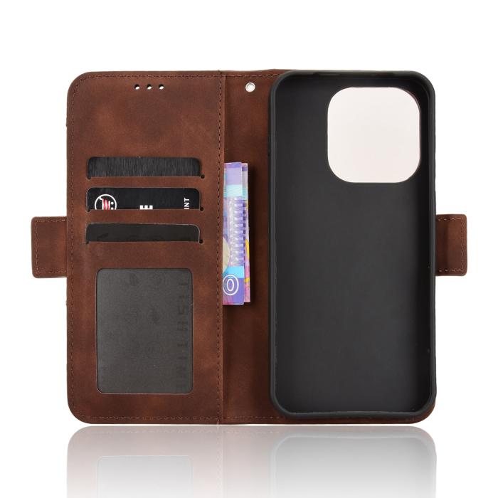Bild 4, OnePlus 15 Fodral Med Avtagbart Kortfodral Läder Brun