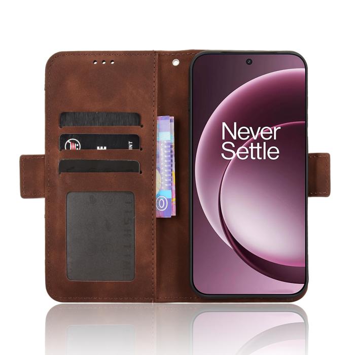 Bild 5, OnePlus 15 Fodral Med Avtagbart Kortfodral Läder Brun