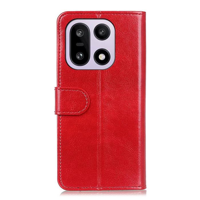 Bild 6, OnePlus 15 Fodral Crazy Horse Läder Röd