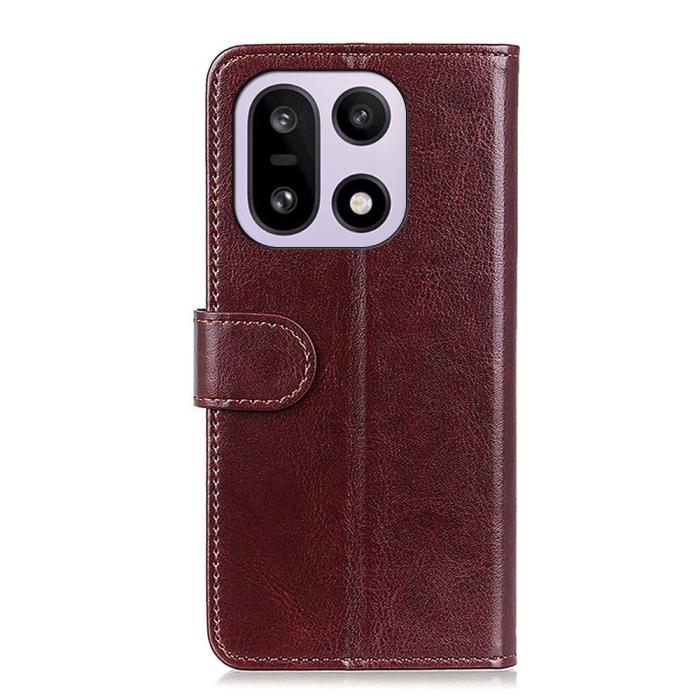 Bild 6, OnePlus 15 Fodral Crazy Horse Läder Brun