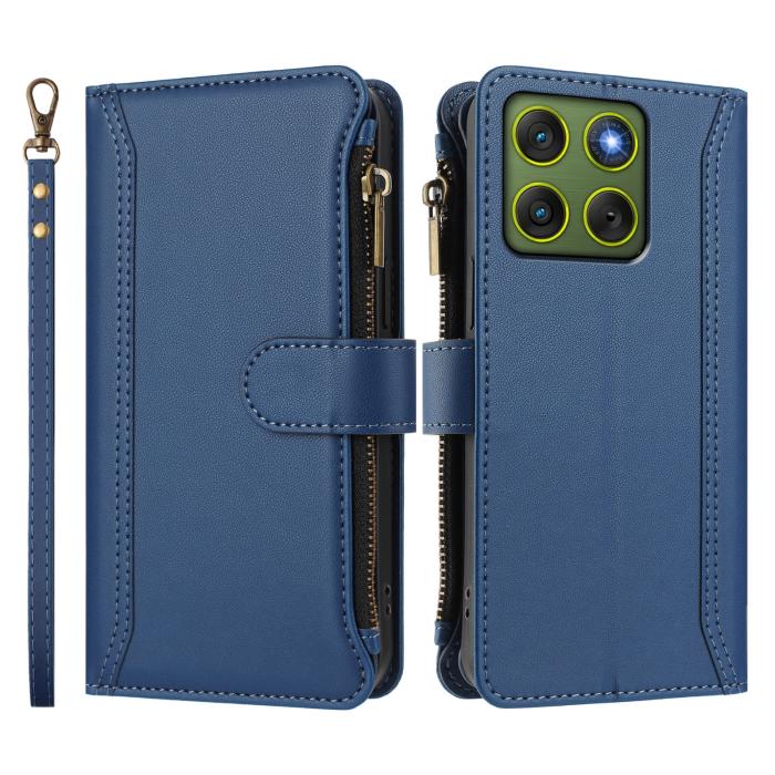 Bild 3, Motorola Edge 70 Fodral Multifunktionellt Läder Blå