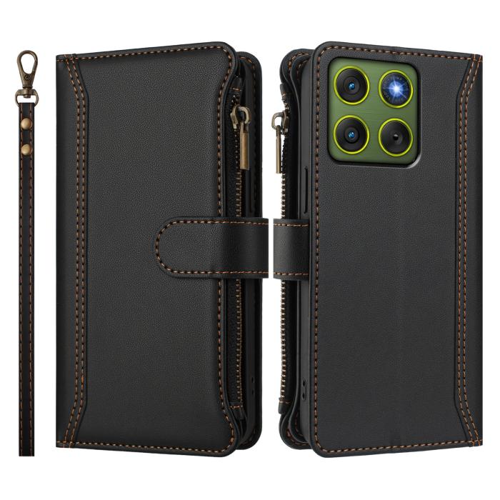 Bild 3, Motorola Edge 70 Fodral Multifunktionellt Läder Svart