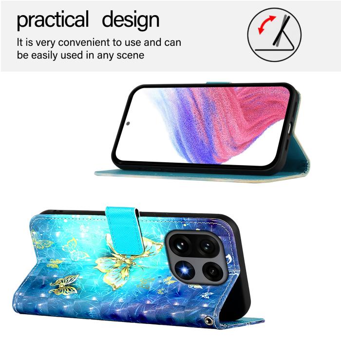 Bild 4, OnePlus 15 Fodral Med Tryck Guld Fjäril