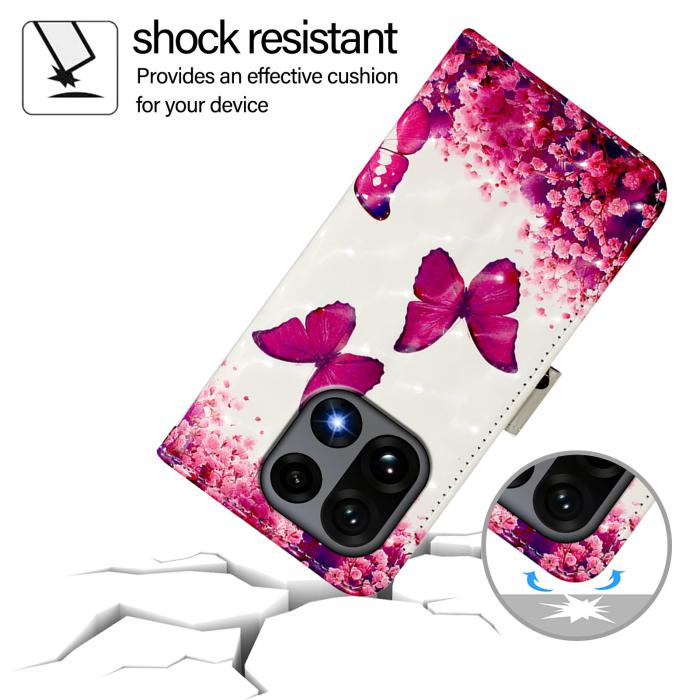 Bild 6, OnePlus 15 Fodral Med Tryck Rosa Fjäril