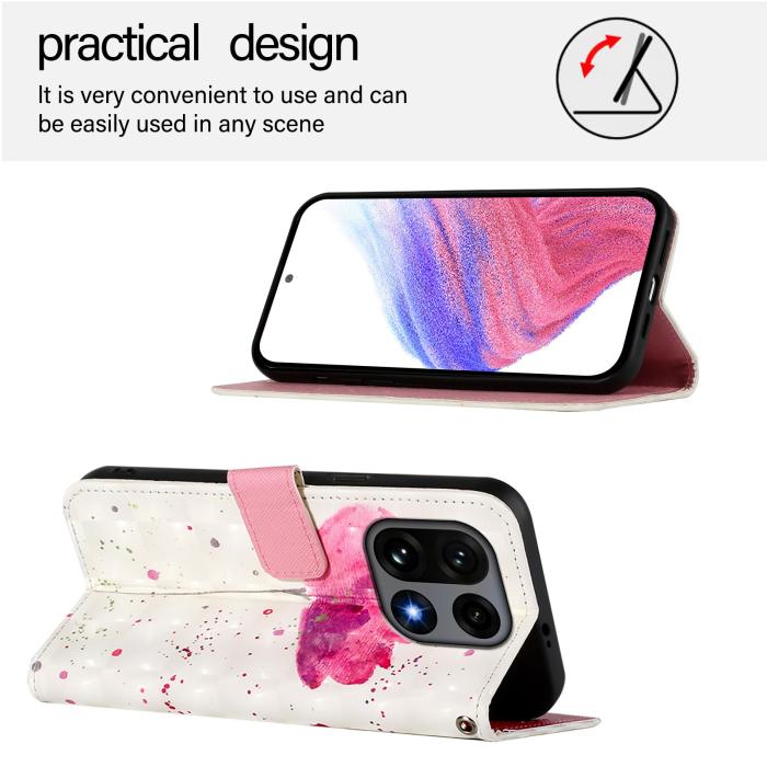 Bild 4, OnePlus 15 Fodral Med Tryck Rosa Blomma