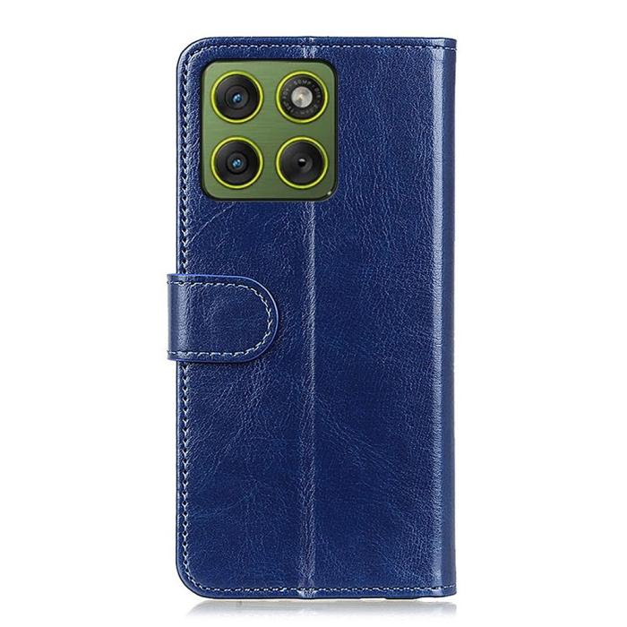 Bild 6, Motorola Edge 70 Fodral Crazy Horse Läder Blå