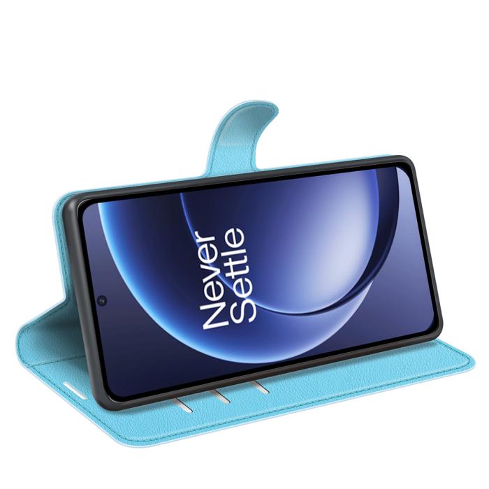 Bild 6, OnePlus 15 Fodral Litchi Läder Blå