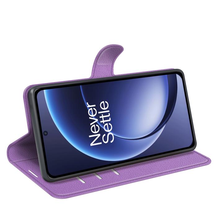 Bild 6, OnePlus 15 Fodral Litchi Läder Lila