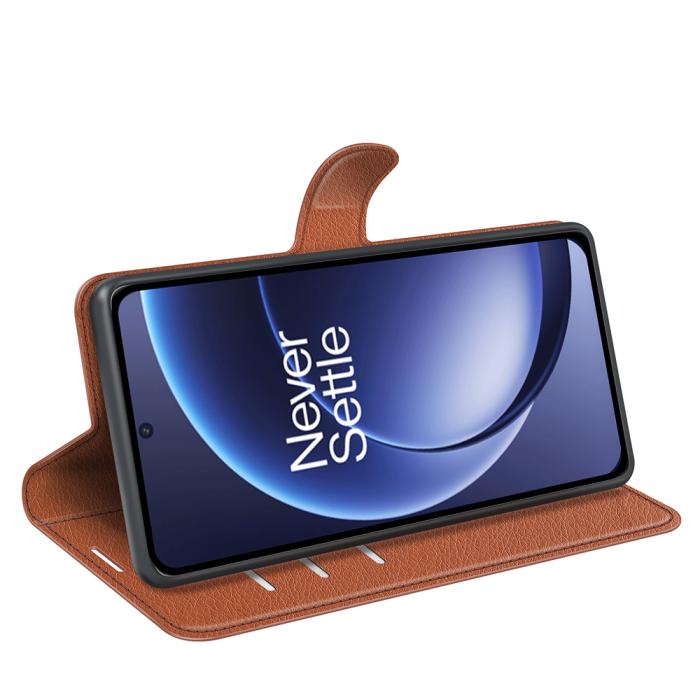 Bild 6, OnePlus 15 Fodral Litchi Läder Brun