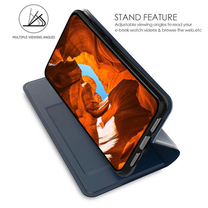 Bild 2, Motorola Edge 70 Fodral Flip Läder Blå