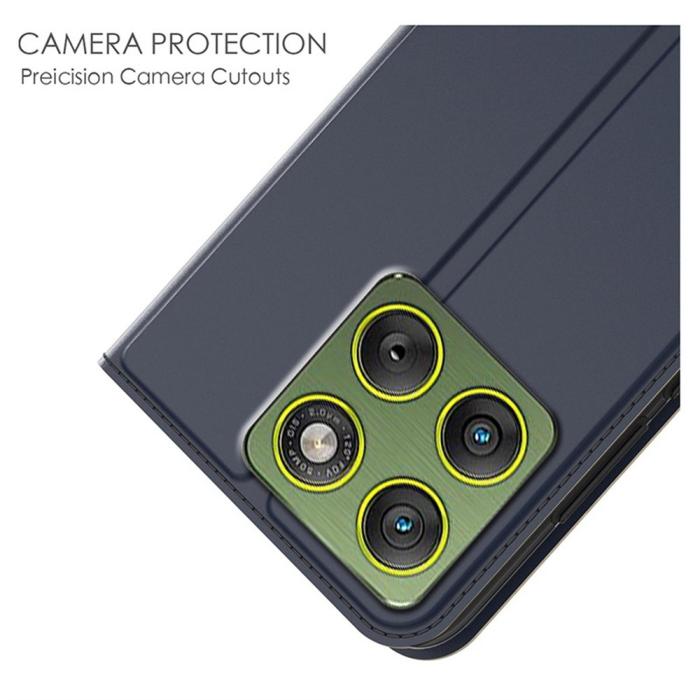 Bild 5, Motorola Edge 70 Fodral Flip Läder Blå