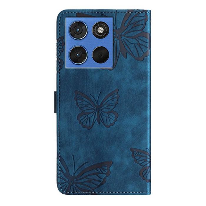 Bild 2, Motorola Edge 70 Fodral Med Fjäril Tryck Blå