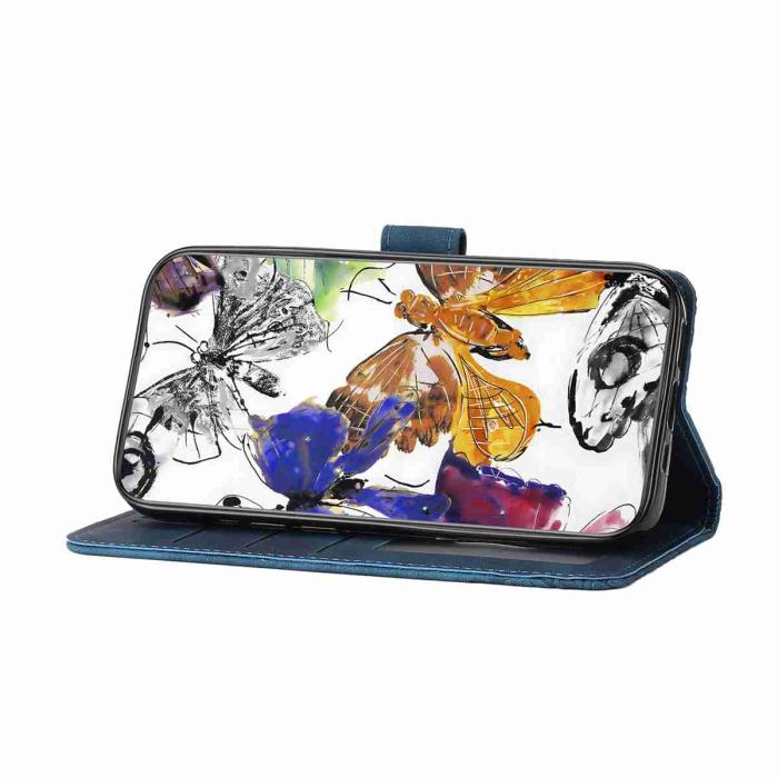 Bild 4, Motorola Edge 70 Fodral Med Fjäril Tryck Blå