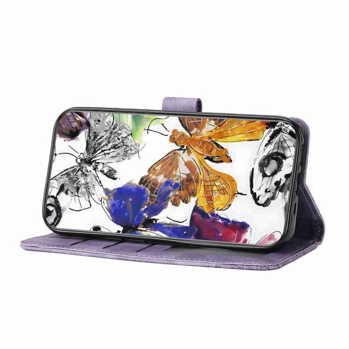 Bild 4, OnePlus 15 Fodral Med Fjäril Tryck Lila