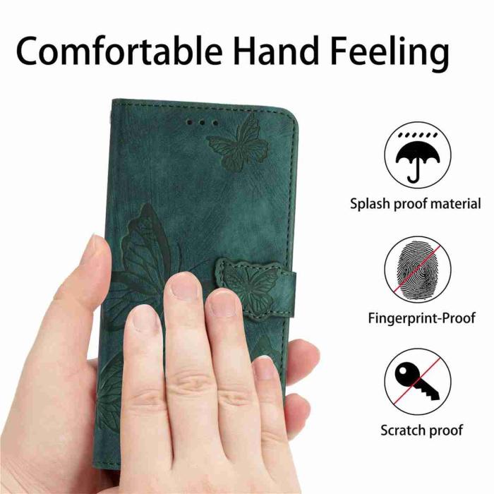 Bild 5, OnePlus 15 Fodral Med Fjäril Tryck Grön